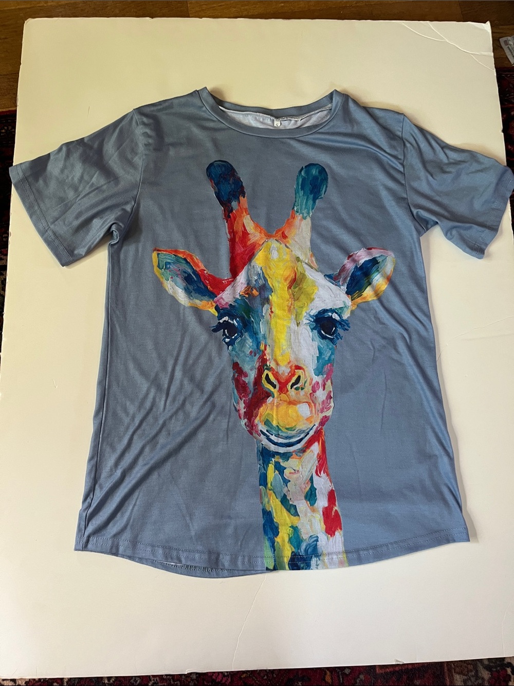 Blue Giraffe Graphic Tee-Women’s cut